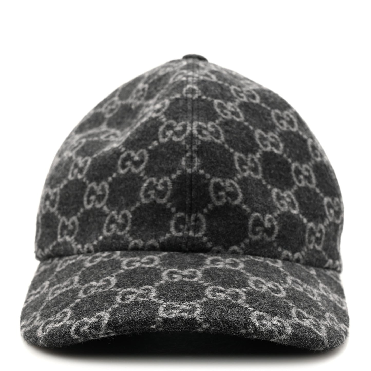Covered Wool GG Monogram Baseball Hat L Grey Dark Grey