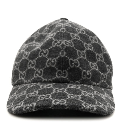 Gucci Covered Wool GG Monogram Baseball Hat L Grey Dark Grey 6 of 9