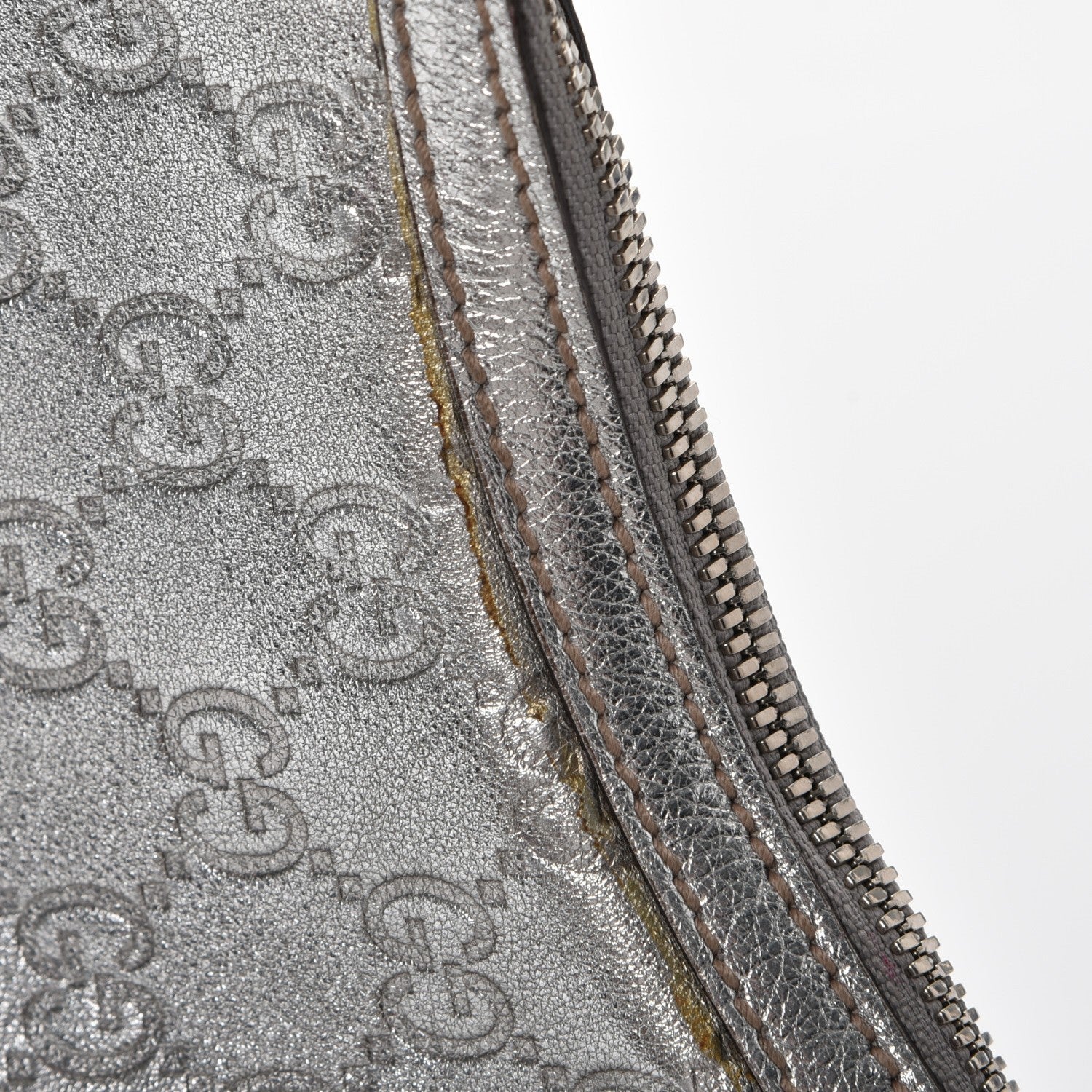 Gucci Metallic Guccissima Small Princy Hobo Silver 9 of 10