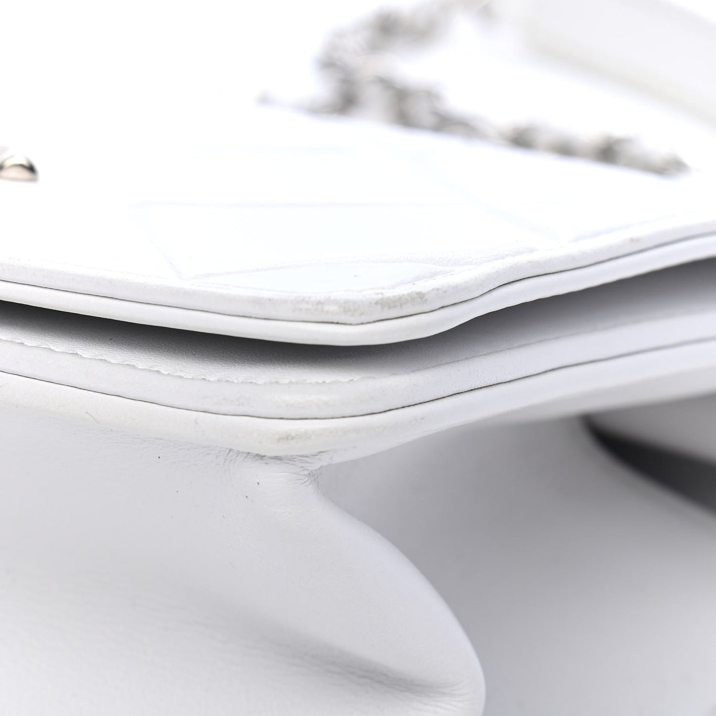 Calfskin Mini Propeller Flap White