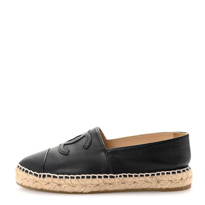Chanel Lambskin CC Espadrilles 37 Black 1 of 11