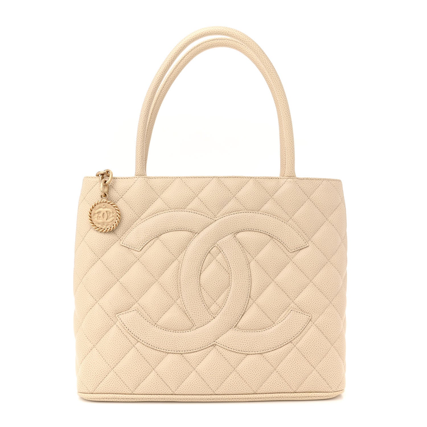 Chanel Caviar Quilted Medallion Tote Light Beige 1 of 16