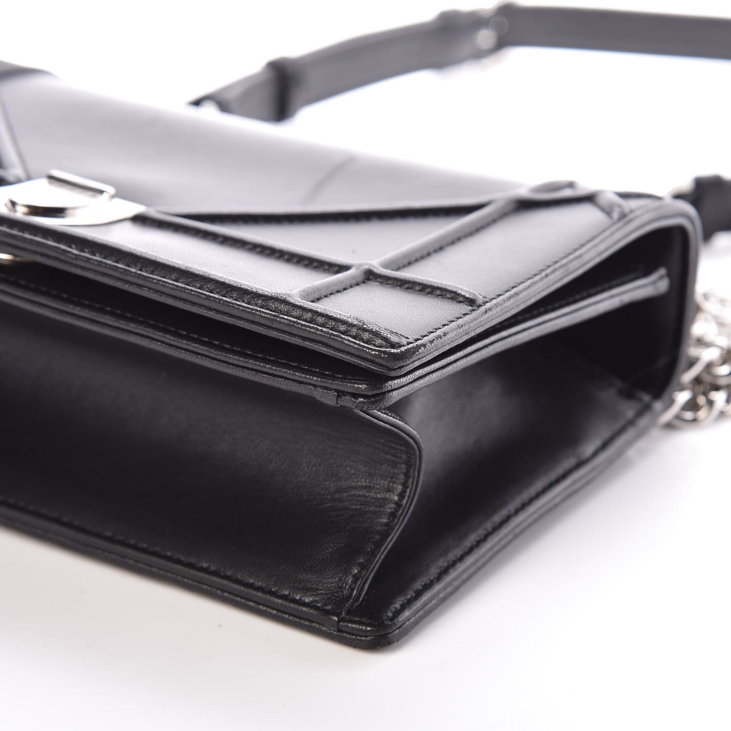 Calfskin Small Diorama Flap Bag Black