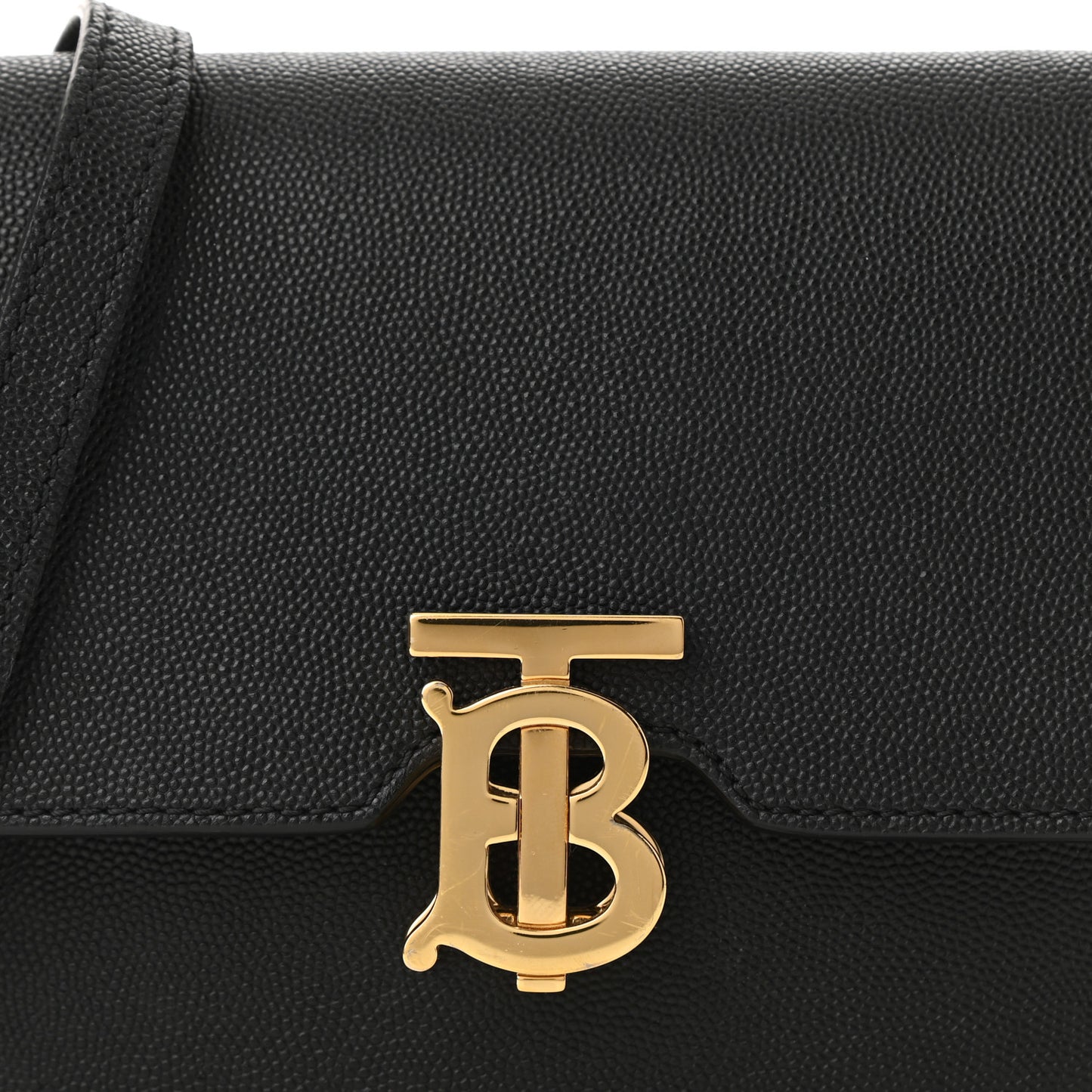 Grained Calfskin Mini TB Bag Black