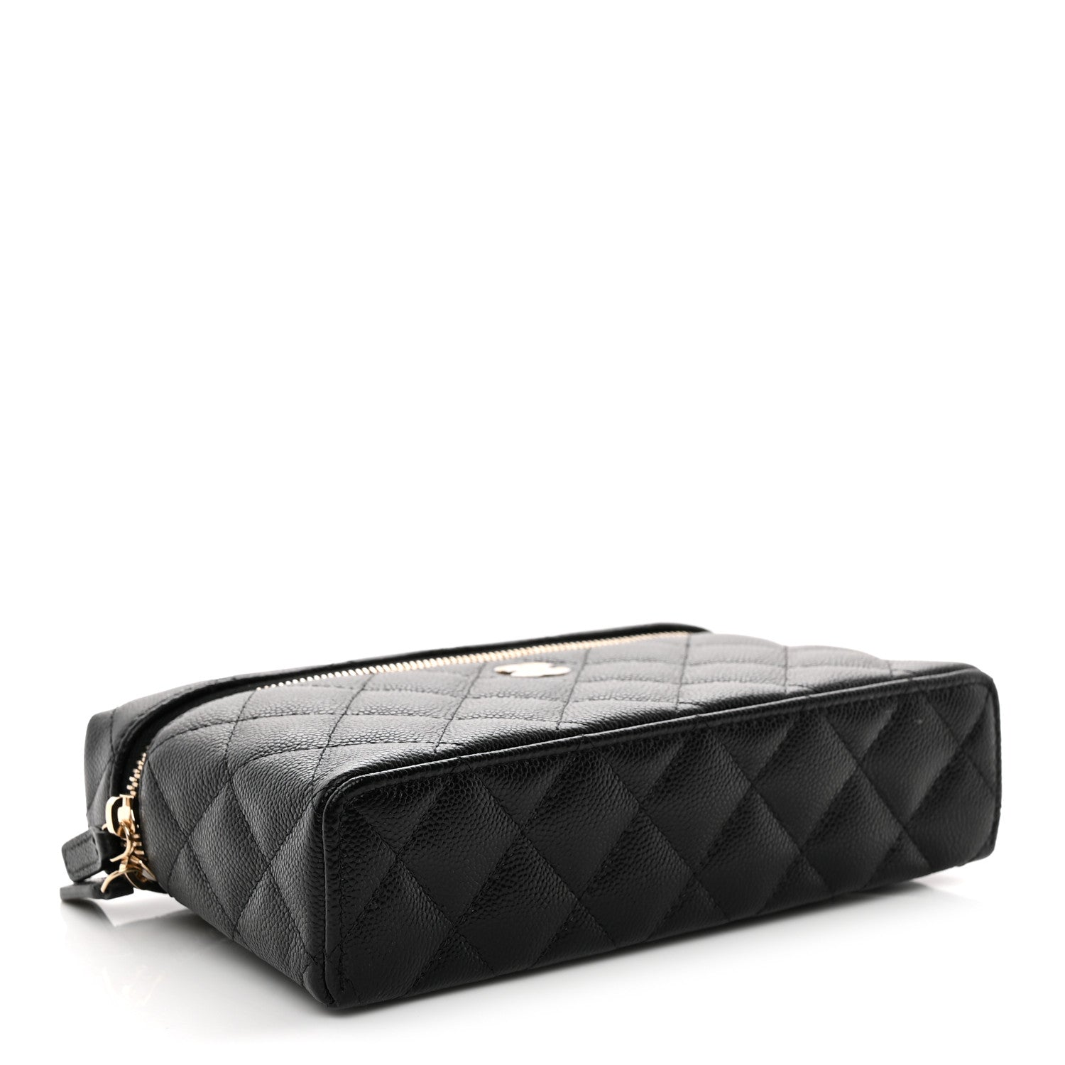 Chanel Caviar Quilted Top Handle Slim Vanity With Chain Black 4 of 11