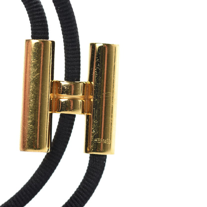 Hermes Double Wrap Cord Tournis Bracelet Black 5 of 6