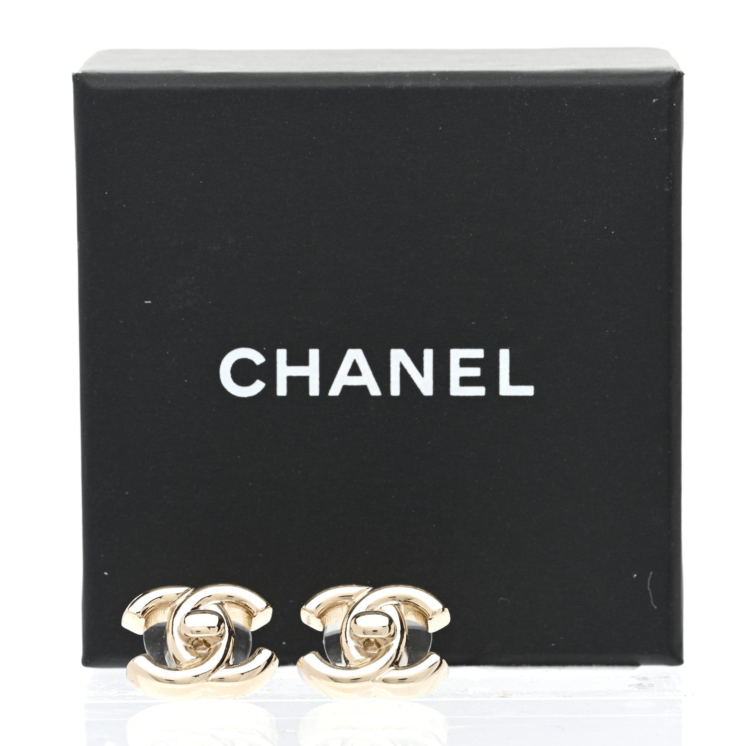 Chanel Metal CC Turnlock Earrings Gold 5 of 5