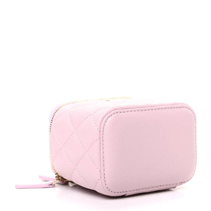 Chanel Caviar Quilted Mini Vanity Case With Chain Light Pink 4 of 10