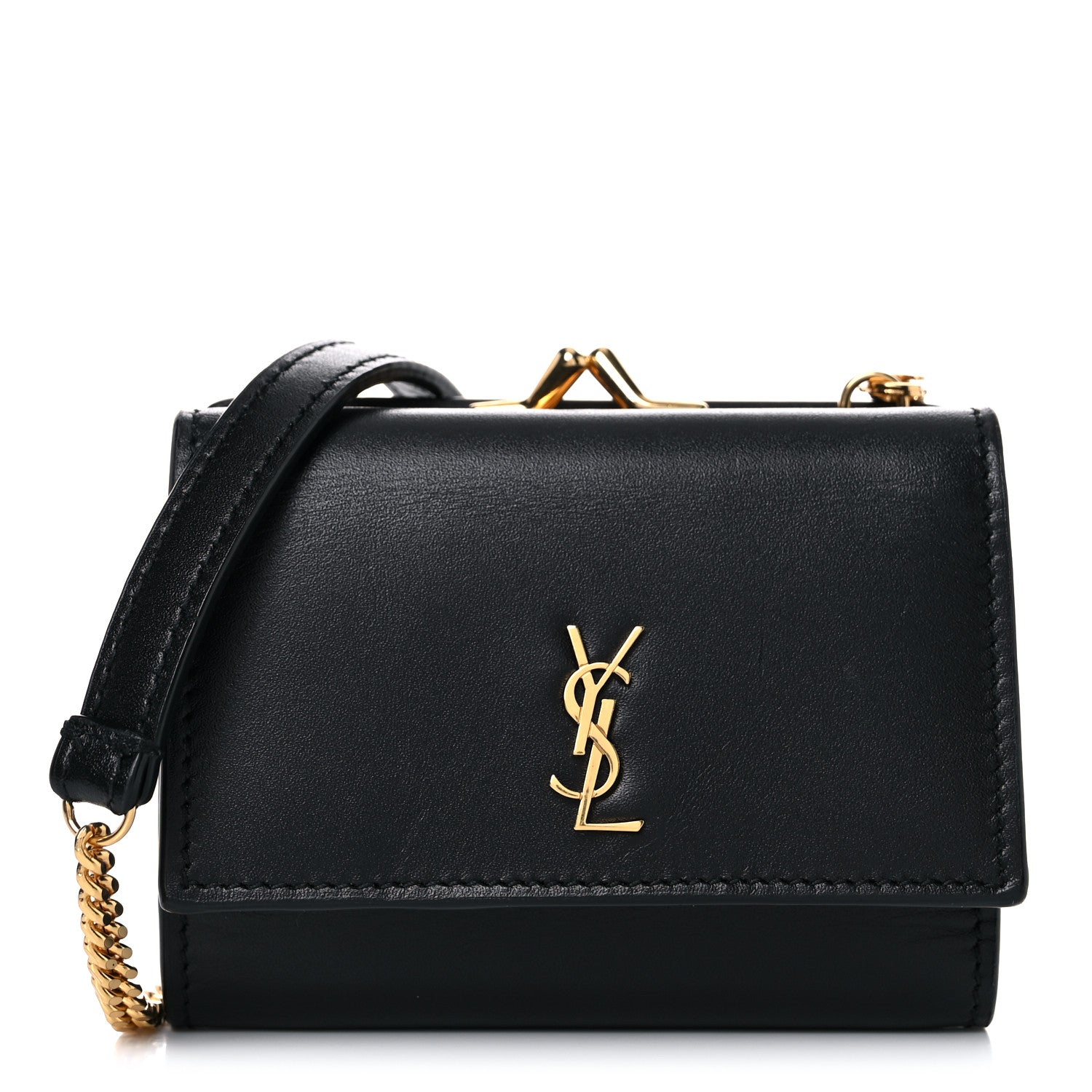 Saint Laurent Smooth Calfskin Monogram Rider Belt Bag Black 1 of 15