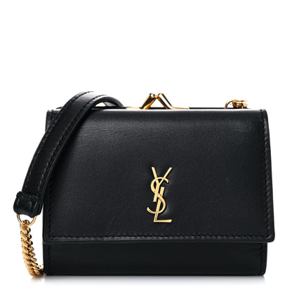 Saint Laurent Smooth Calfskin Monogram Rider Belt Bag Black 1 of 15