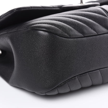 Chanel Caviar Chevron Quilted Large Puffy CC Flap Black 8 of 10