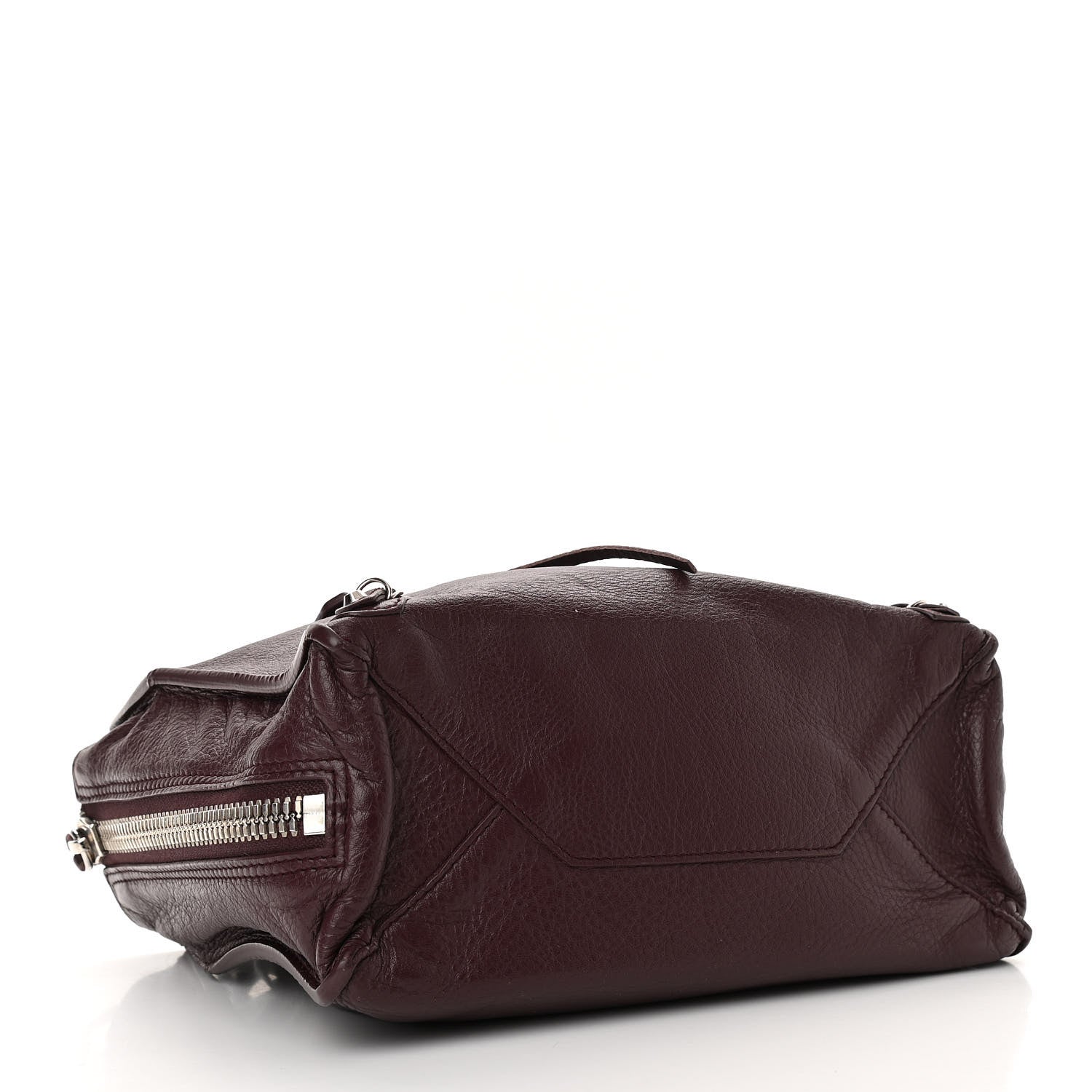 Balenciaga Calfskin Papier Mini A4 Zip Around Tote Rouge Aubergine 3 of 9