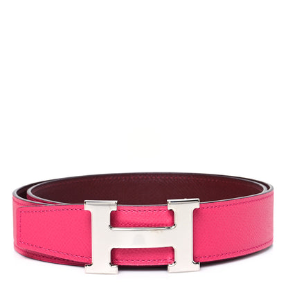 Hermes Epsom 32mm H Belt 85 Rose Mexico Rouge H 1 of 5