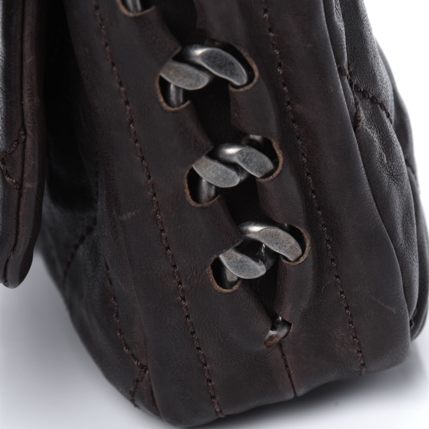 Chanel Calfskin Quilted Modern Chain Flap Brown 20 of 23