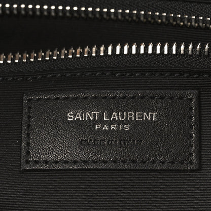 Saint Laurent Raffia Linen Calfskin Rive Gauche Tote Black 6 of 9