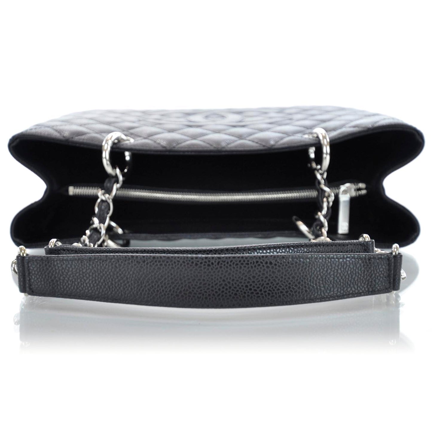 Caviar Quilted Grand Shopping Tote GST Black