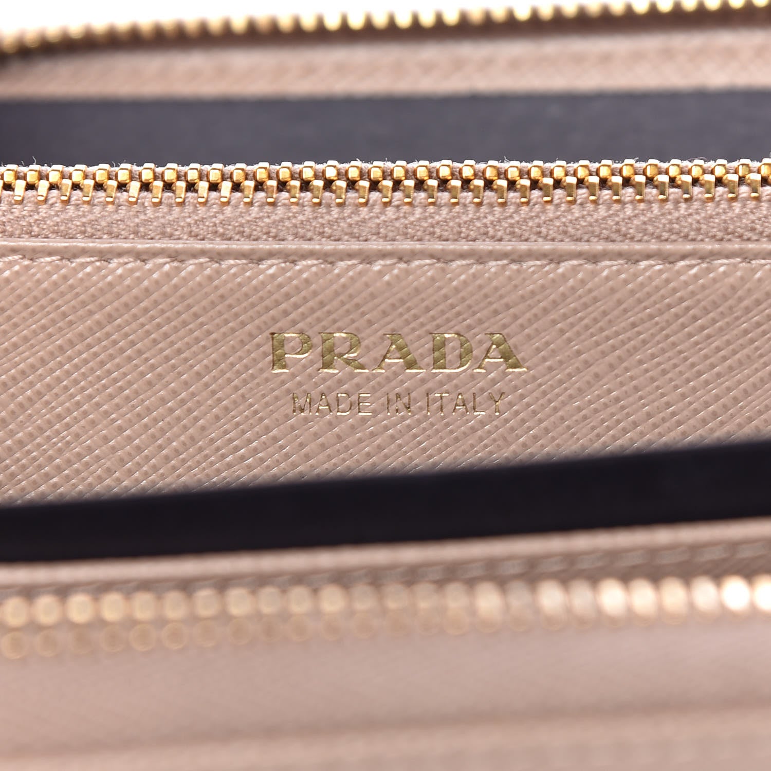 Prada Saffiano Triangle Zip Around Wallet Cammeo 6 of 10