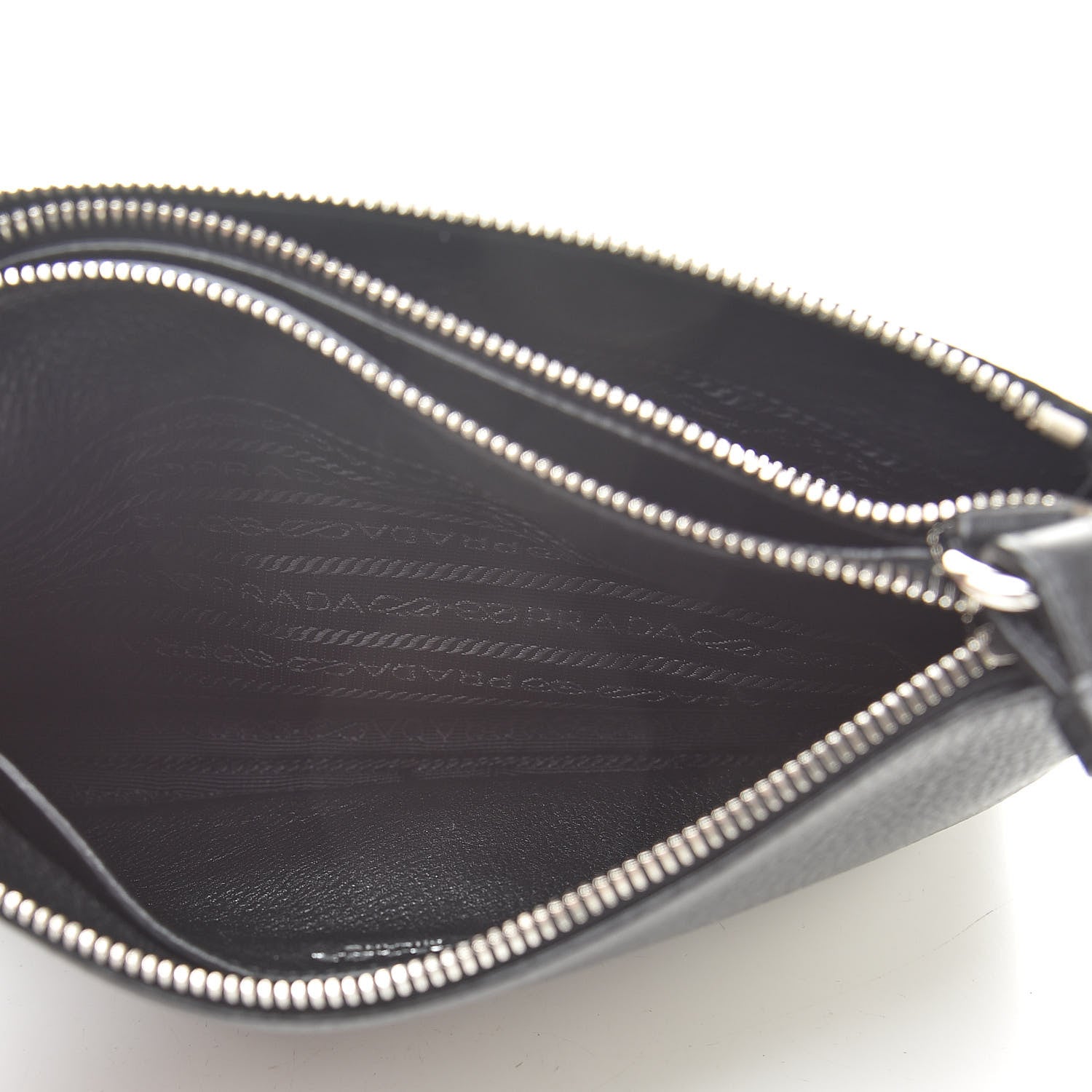 Prada Vitello Daino Double Zip Crossbody Bag Black 6 of 11