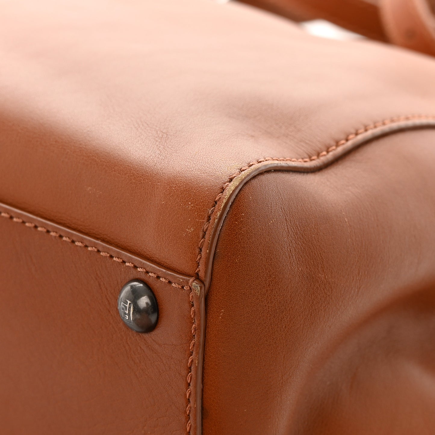 Vitello Suede Medium Peekaboo Iconic Satchel Cuoio Rame Moro
