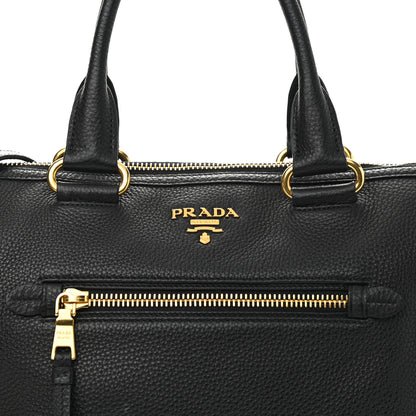 Prada Vitello Daino Shopping Satchel Black 8 of 12