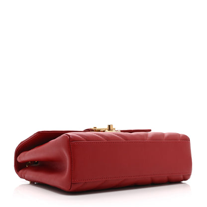 Chanel Calfskin Quilted Chevron In The City Bag Red 4 of 10