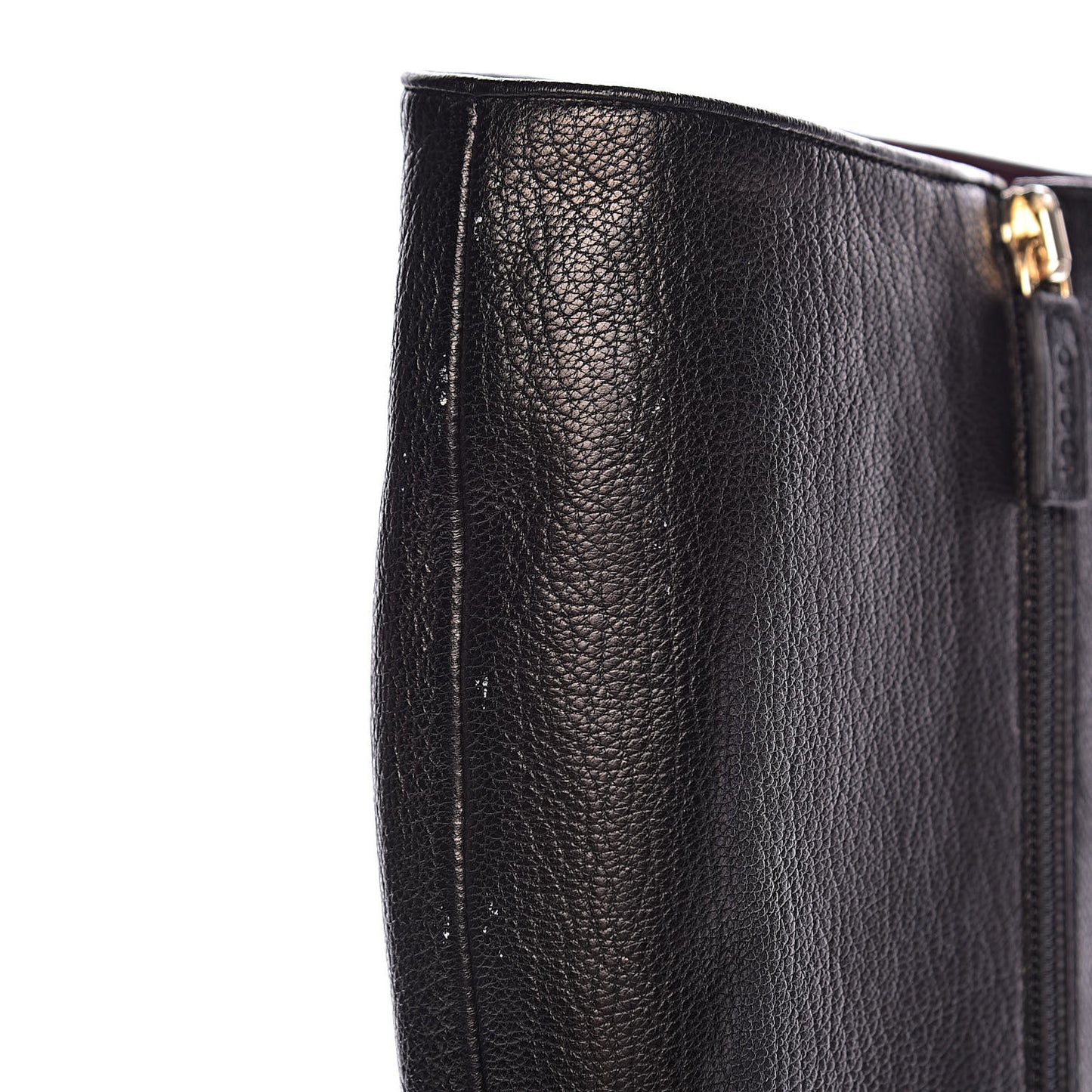 Calfskin Knee High Boots 8 Black