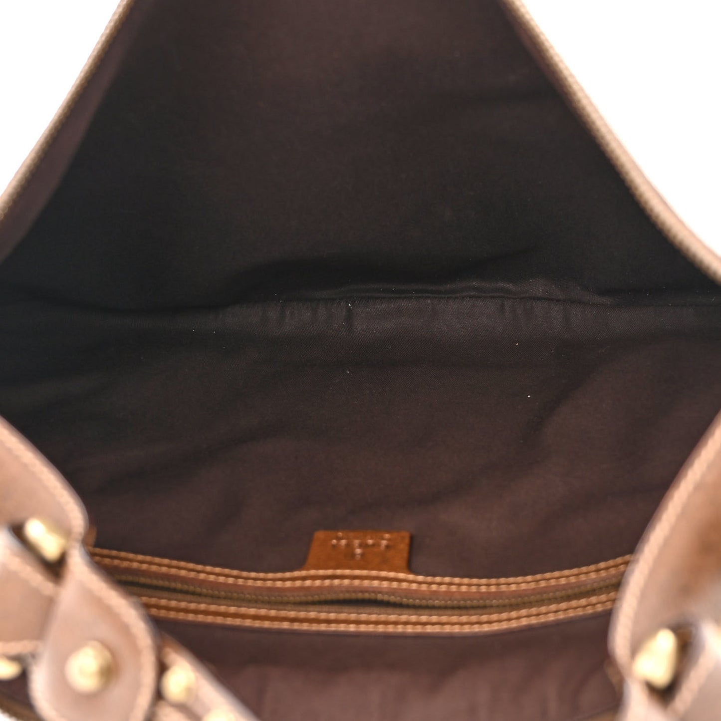 Monogram Pelham Studded Shoulder Bag Brown