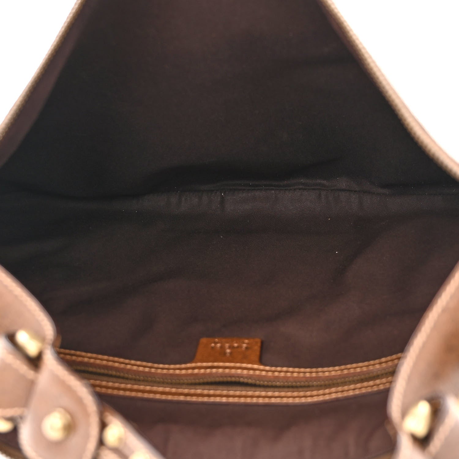 Gucci Monogram Pelham Studded Shoulder Bag Brown 5 of 10