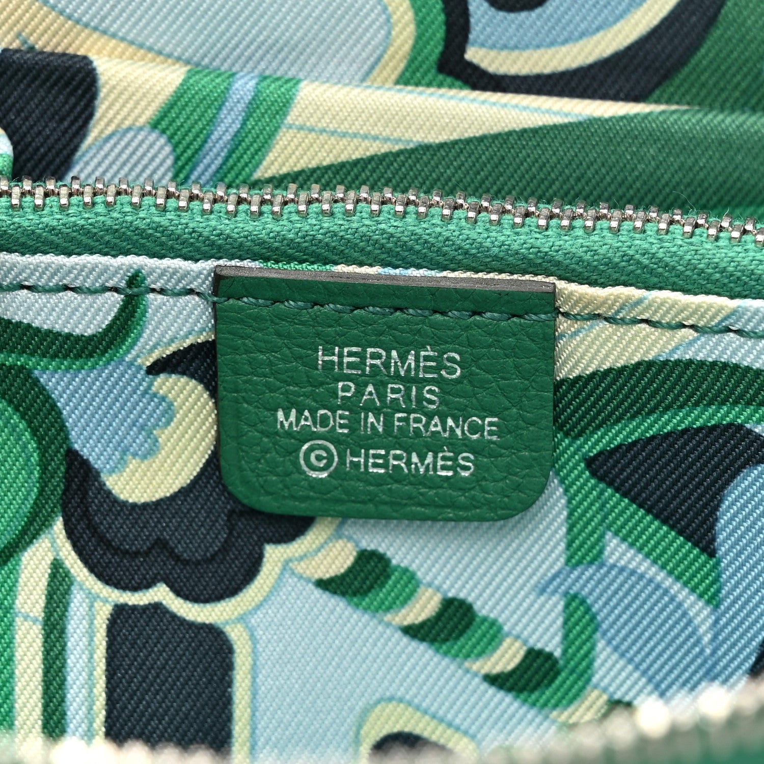 Hermes Evercolor Silk'In Compact Wallet Vert Jade 7 of 9