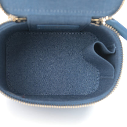 Chanel Denim Quilted Mini Pearl Crush Vanity Case With Chain 5 of 10