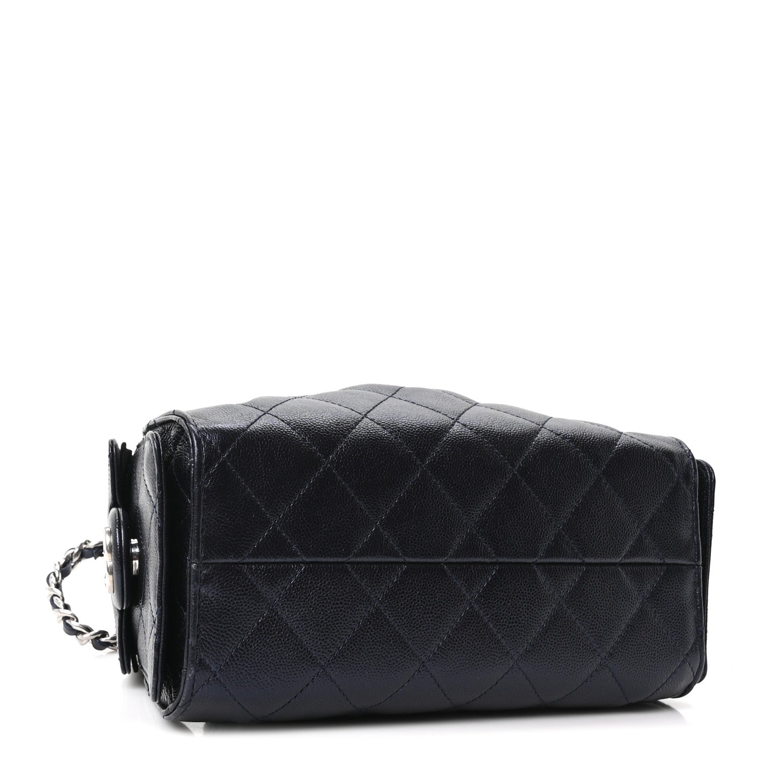 Chanel Metallic Caviar Quilted Mini Chanel 25 Handbag Dark Blue 3 of 9