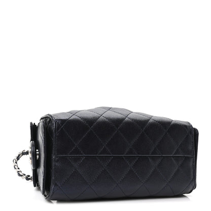 Chanel Metallic Caviar Quilted Mini Chanel 25 Handbag Dark Blue 3 of 9