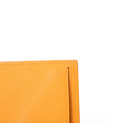 Hermes Epsom Bearn Gusset Wallet Jaune D'Or 9 of 10