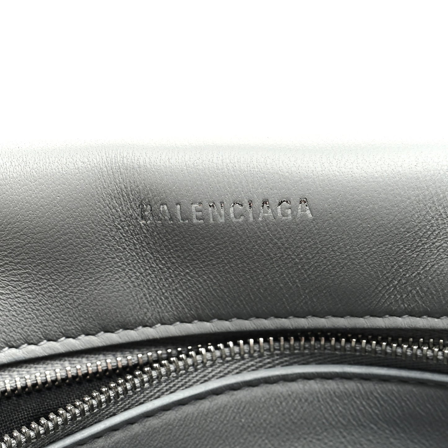 Metallic Calfskin Quilted Medium Crush Pochette Clutch Silver