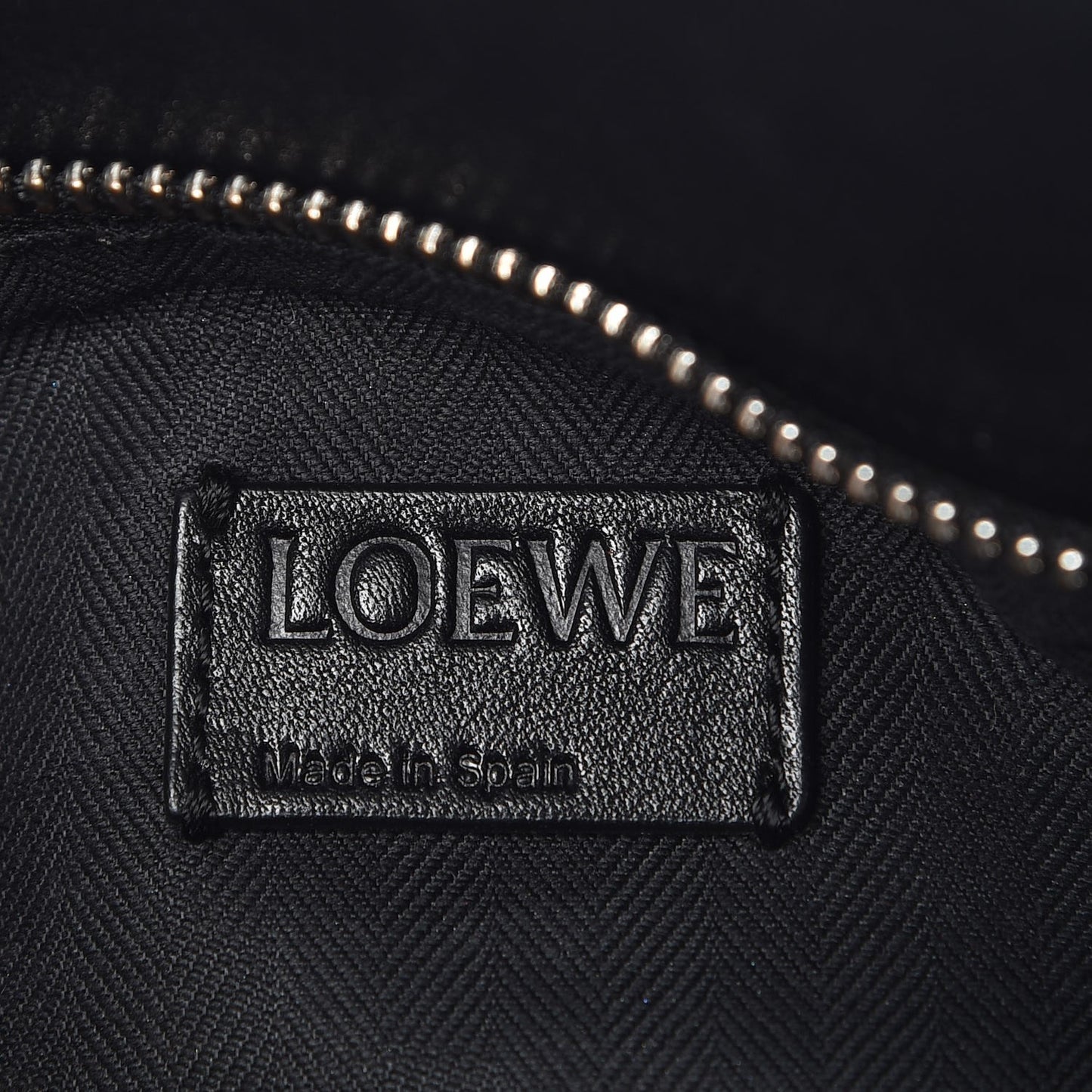 Calfskin Zipper Puzzle Bag Black