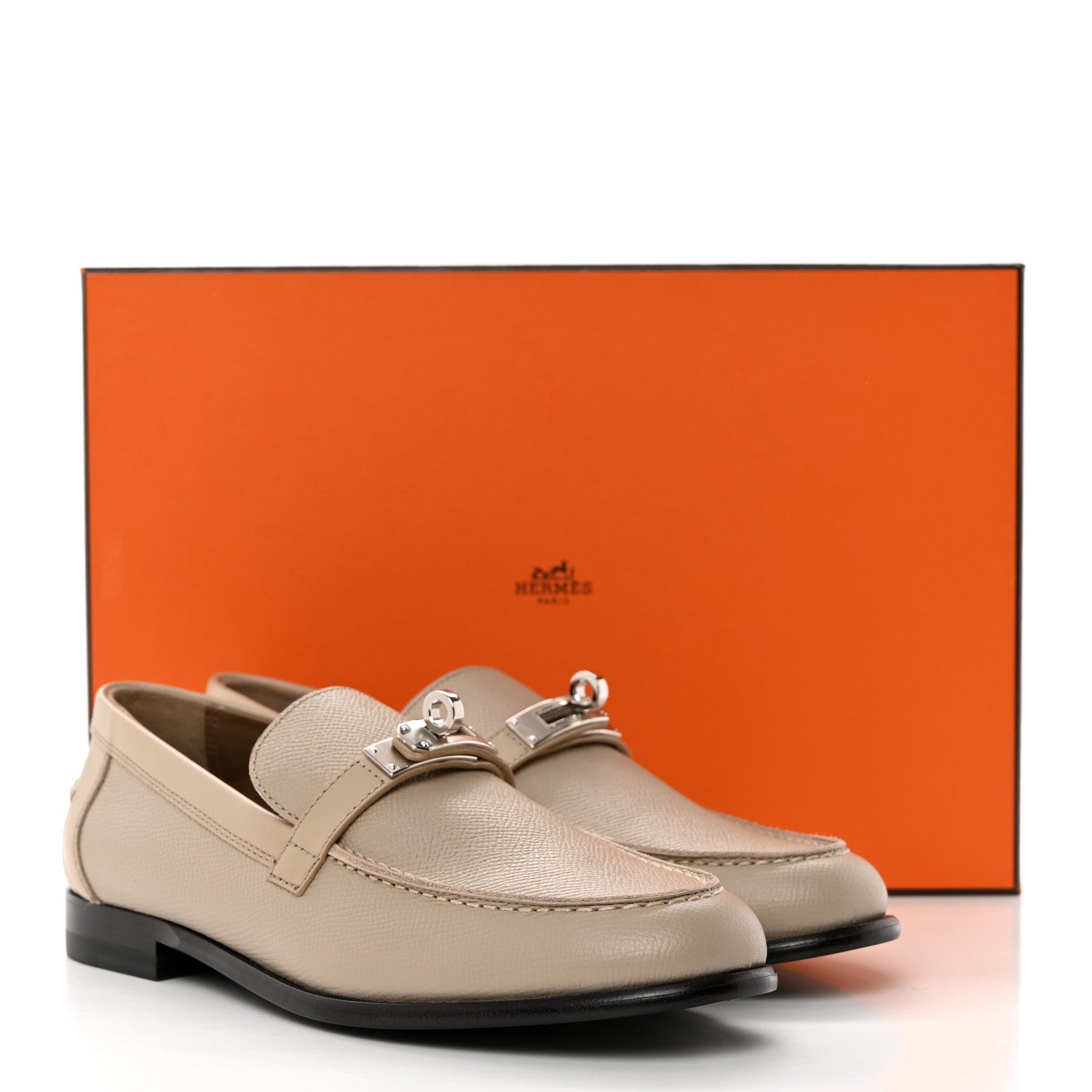Hermes Epsom Womens Destin Loafer 36.5 Blanc Gomme 12 of 12