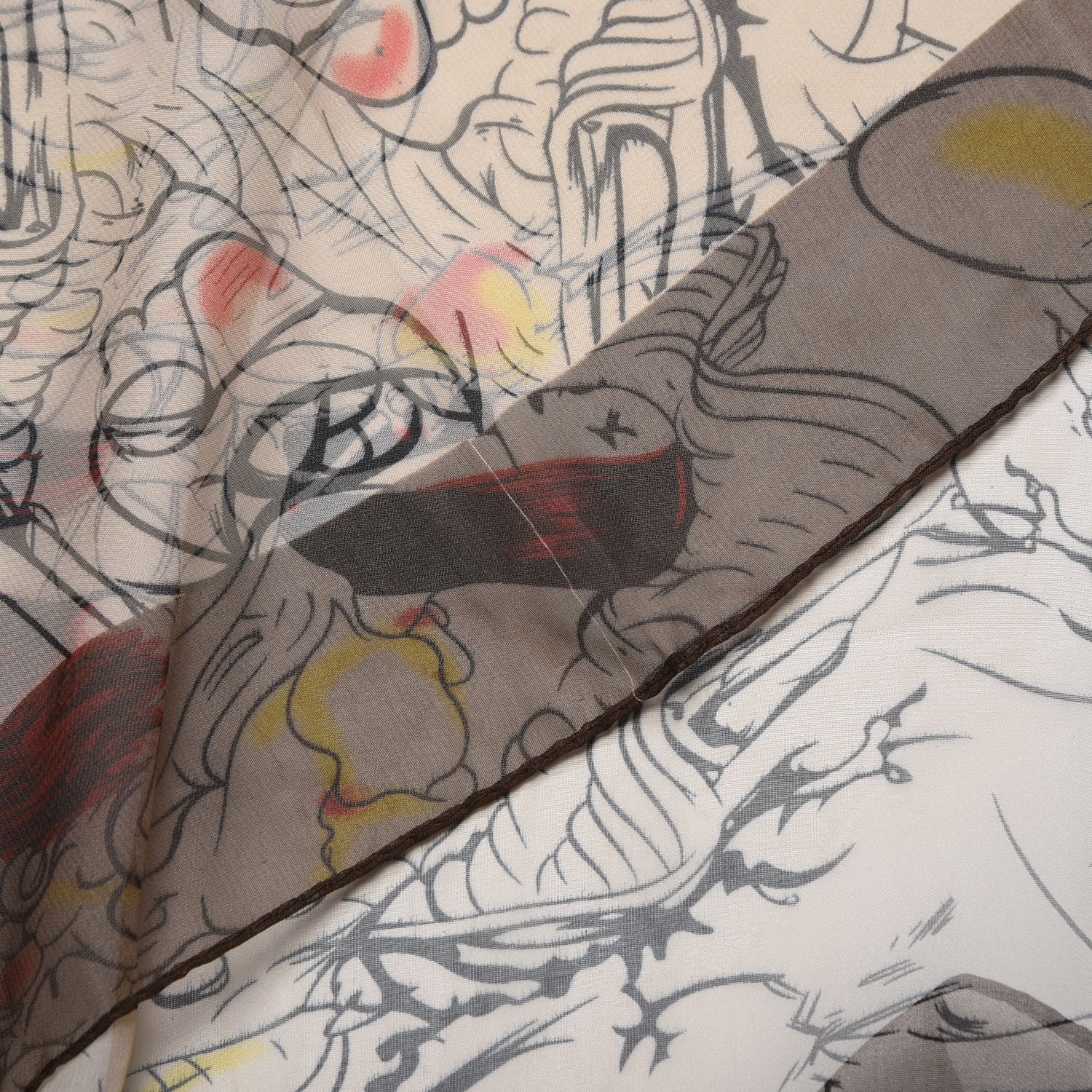 Prada X JAMES JEAN Silk Fairy Fairies Scarf 12 of 12