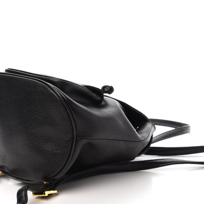 MCM Grained Calfskin Studded Drawstring Backpack Black 6 of 12