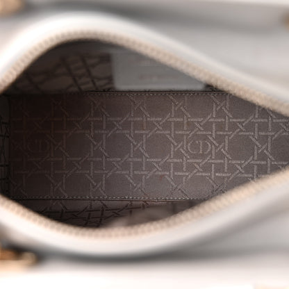 Christian Dior Pearly Lambskin Cannage Medium Lady Dior Grey 4 of 10