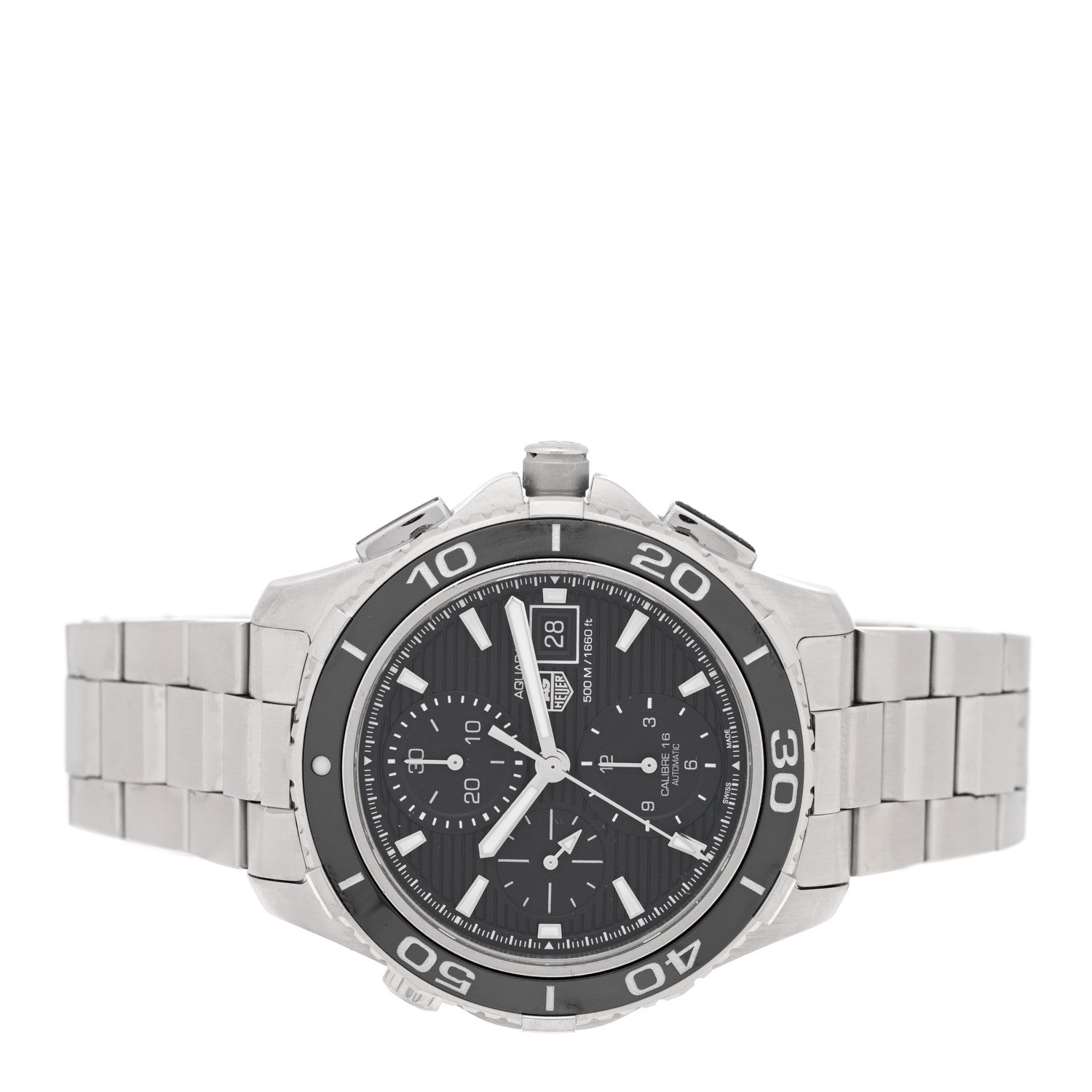 Tag Heuer Stainless Steel 43mm Aquaracer 500M Automatic Watch Black CAK2110 2 of 5