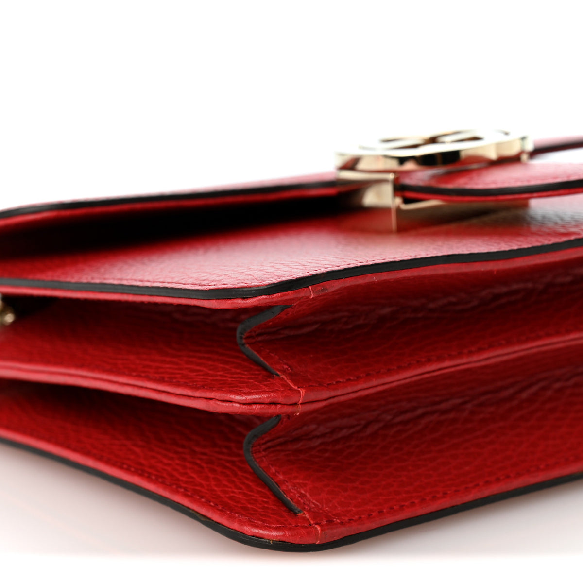 Dollar Calfskin Small Interlocking G Shoulder Bag Red