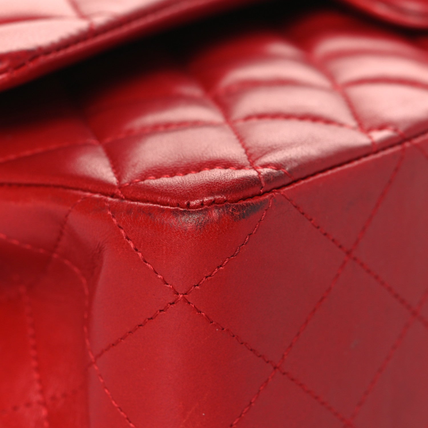 Chanel Lambskin Quilted Medium Double Flap Red 8 of 11