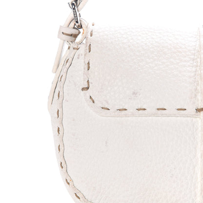 Fendi Calfskin Romano Selleria Flap Bag White 16 of 16