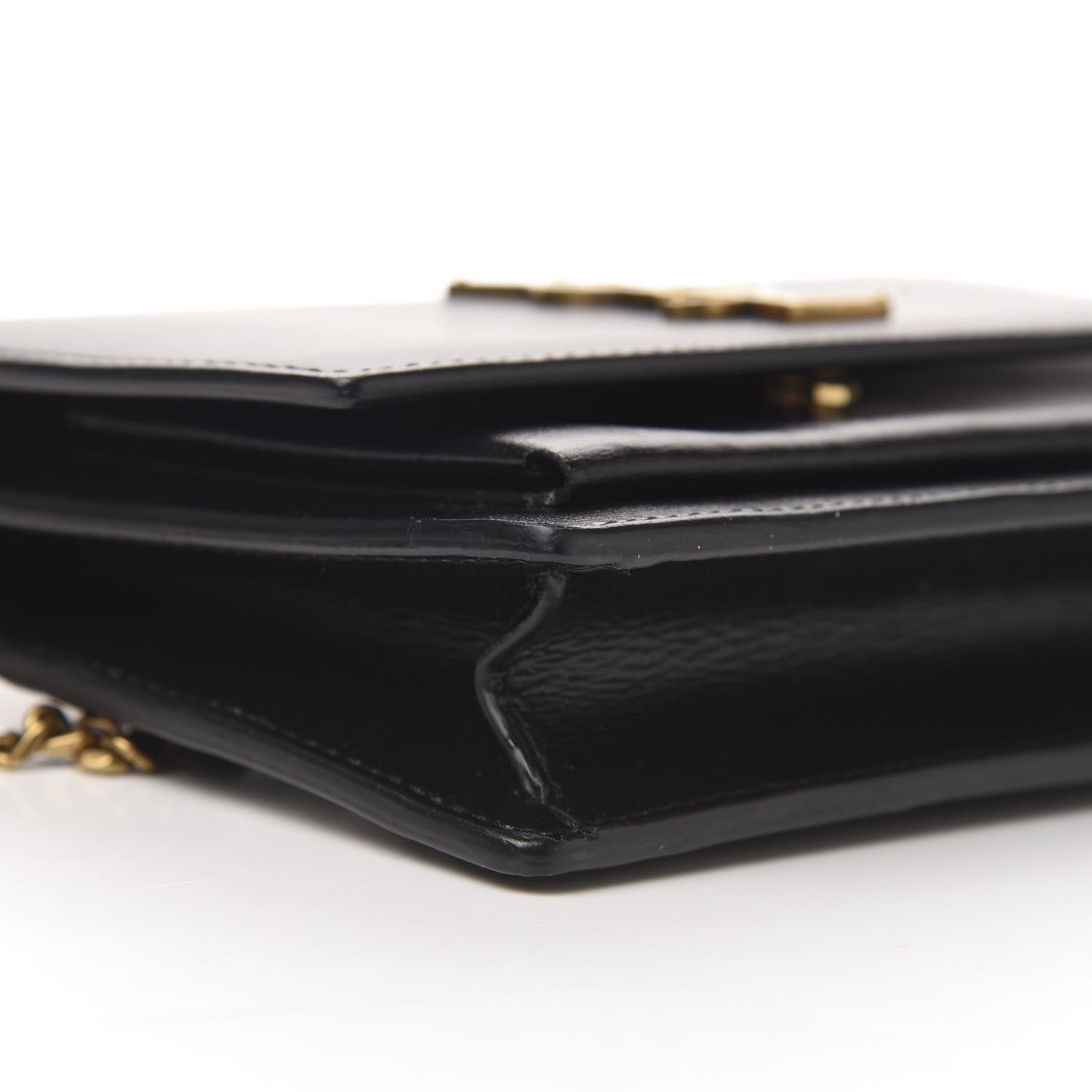 Saint Laurent Calfskin Monogram Sunset Chain Wallet Black 7 of 9