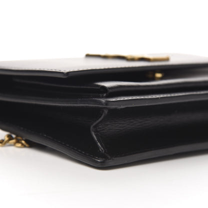 Saint Laurent Calfskin Monogram Sunset Chain Wallet Black 7 of 9