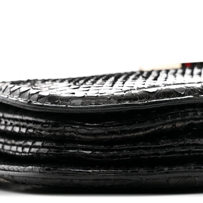 Gucci Snakeskin Web Blondie Hobo Black 9 of 14