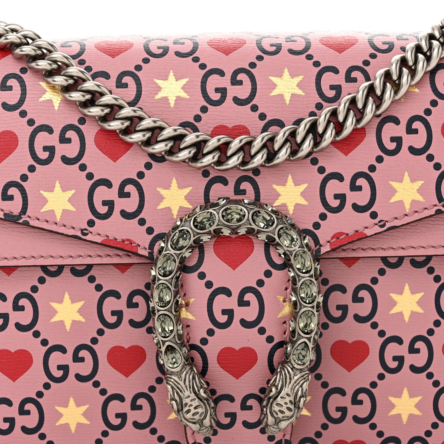 Gucci Calfskin Valentine's Day Exclusive Small Dionysus Bag Pink 8 of 13