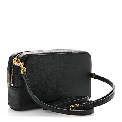Christian Dior Grained Calfskin Caro Double Pouch Black 3 of 11