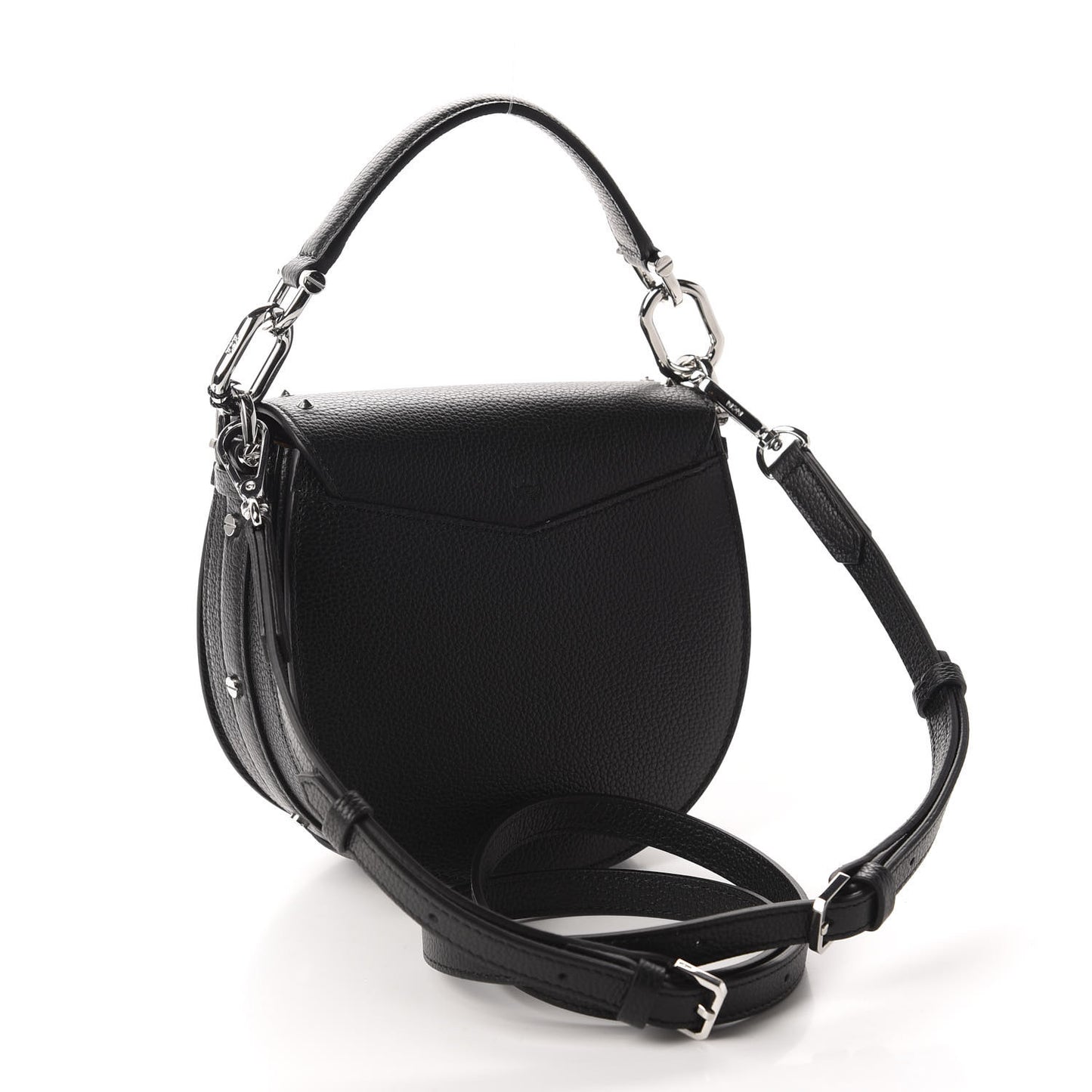 Calfskin Mini Patricia Studded Crossbody Bag Black