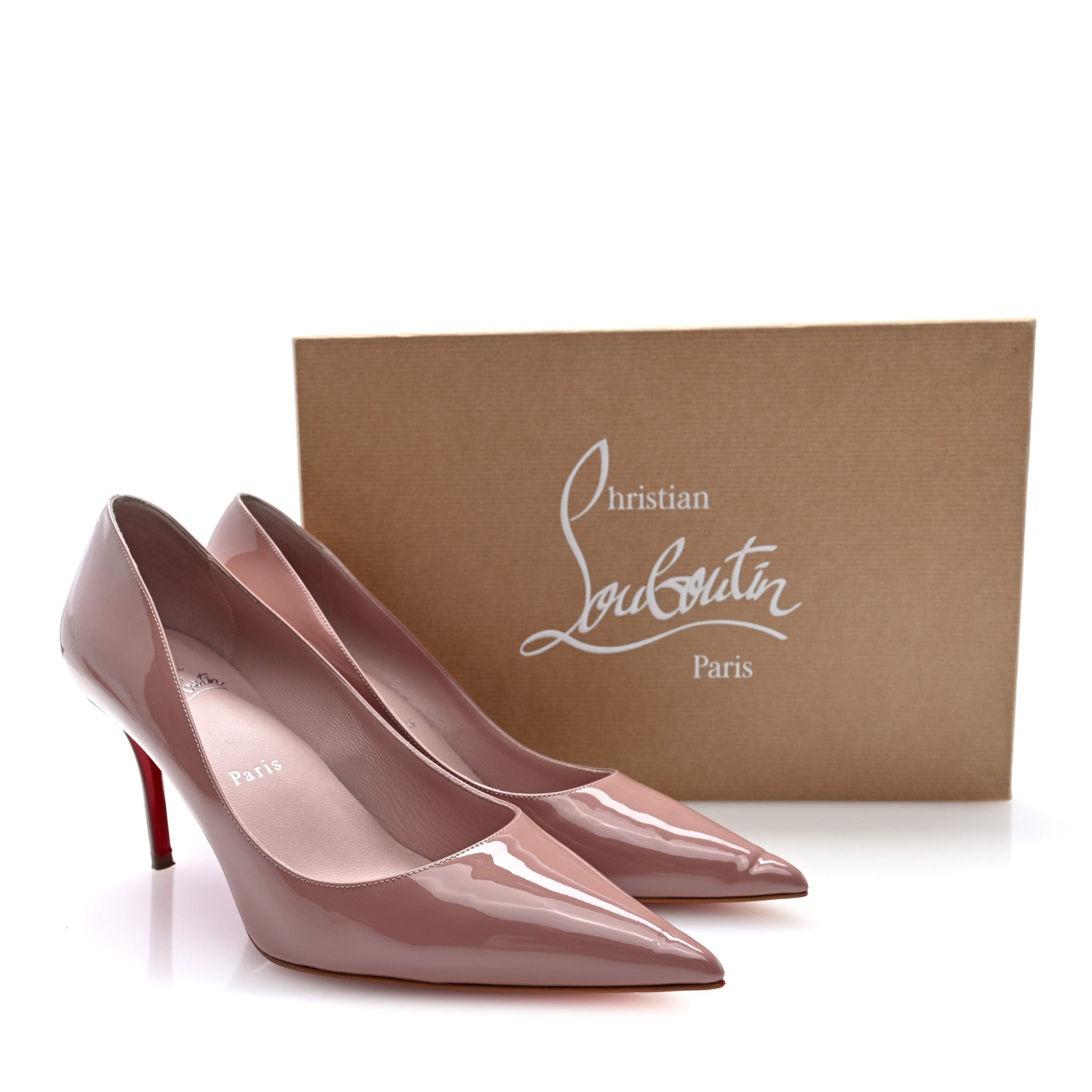 Christian Louboutin Patent Miss Z 80 Pumps 38.5 Vintage Rose 9 of 9
